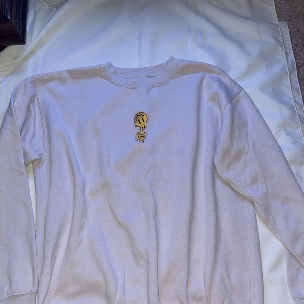 Eighty Eight Cream Crew Neck Sweater